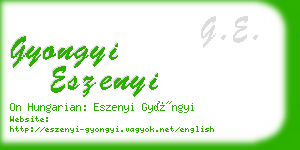 gyongyi eszenyi business card